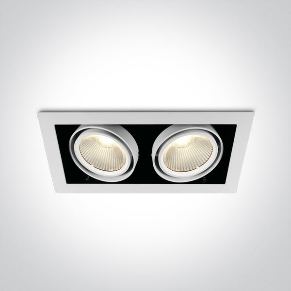 One Light 51230/W/W WHITE COB LED 2x30W WW 38deg 230V