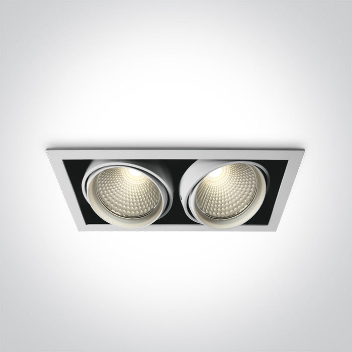 One Light 51240B/W/W WHITE COB LED 2x40W WW 36d IP20 230v