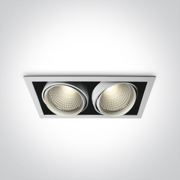 One Light 51240B/W/W WHITE COB LED 2x40W WW 36d IP20 230v