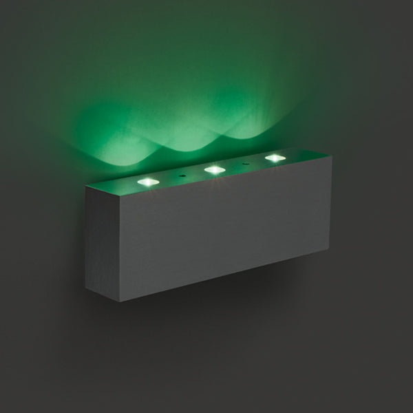 One Light 60001/AL/GR ALUMINIUM LED GREEN 240v