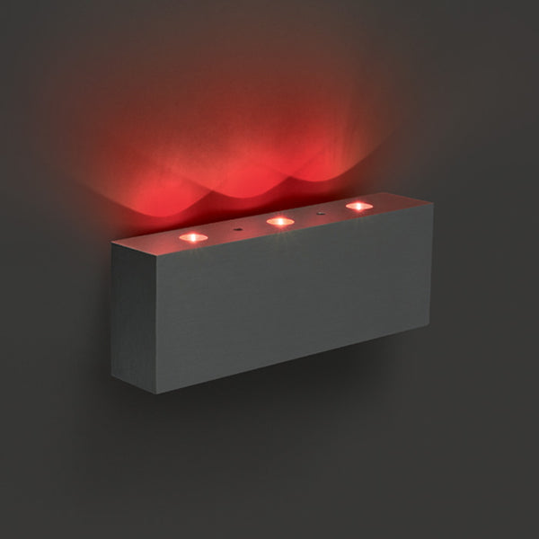One Light 60001/AL/R ALUMINIUM LED RED 240v