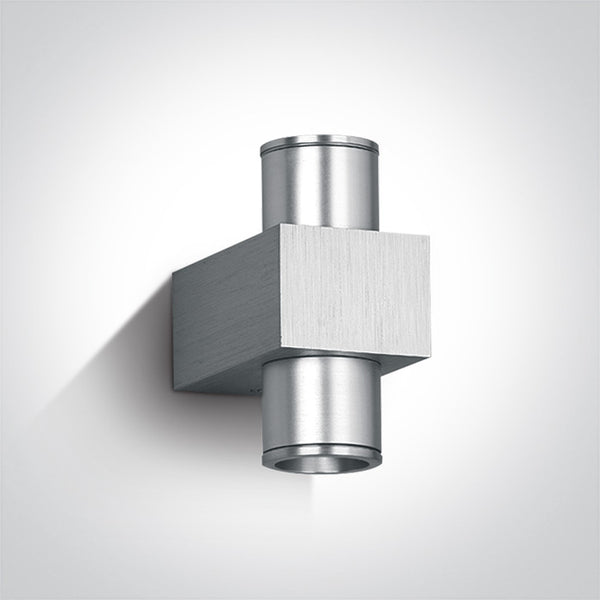 One Light 60008/AL/BL ALUMINIUM LED BLUE 2x1w WALL