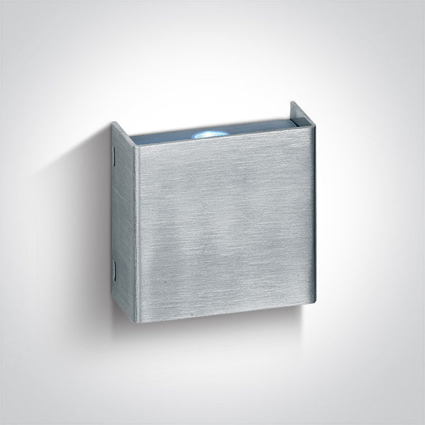 One Light 60010/AL/BL ALUMINIUM LED BLUE 1w WALL