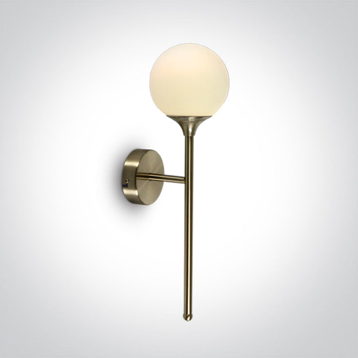 One Light 60116/BBS BRUSHED BRASS WALL LIGHT 9w G9 100-240v