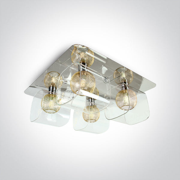 One Light 60178B/C CHROME CEILING LIGHT 4x9W G9 100-240V