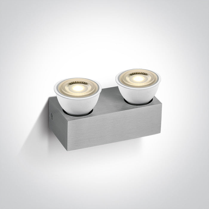 One Light 6022/AL ALUMINIUM GU10 2x50w