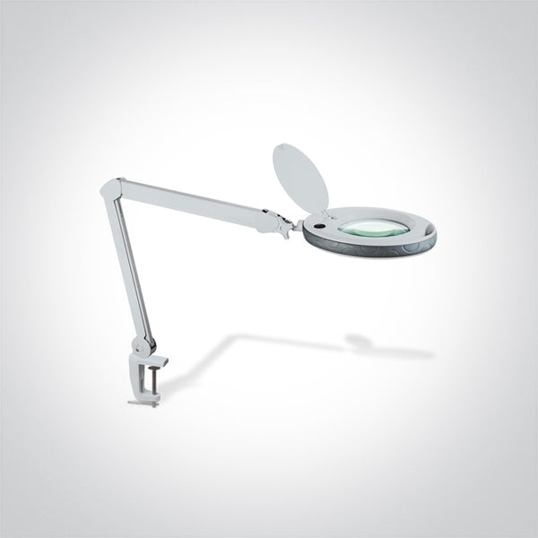 One Light 61066/W WHITE LED 8W DL 230V MAGNIFYING LENS