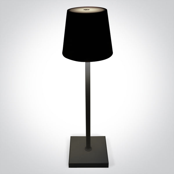One Light 61082/B BLACK 3,5W WW TABLE LAMP RECHARGEABLE USB SOCKET IP54 DIMMABLE