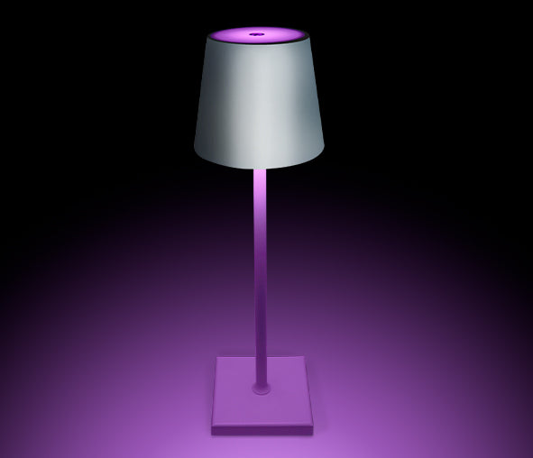 One Light 61082/W/RGBW WHITE 3,5W RGB+WW TABLE LAMP RECHARGEABLE USB SOCKET IP54 DIMMABLE