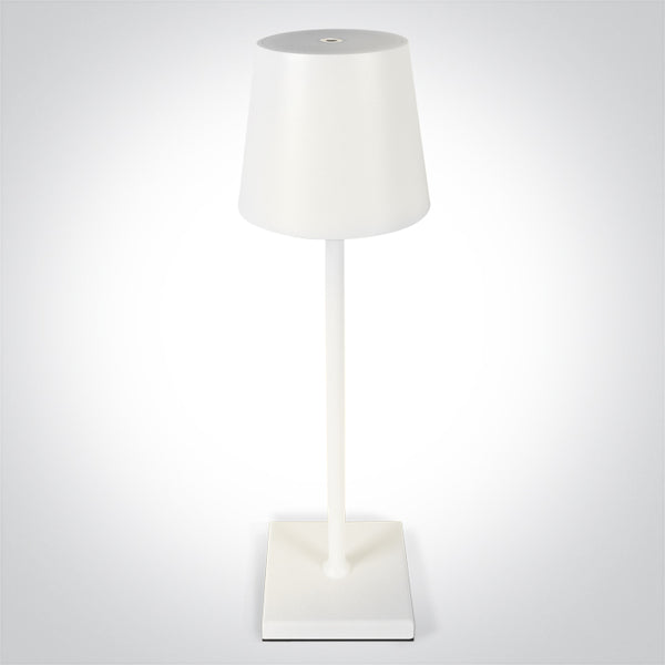 One Light 61082/W/RGBW WHITE 3,5W RGB+WW TABLE LAMP RECHARGEABLE USB SOCKET IP54 DIMMABLE