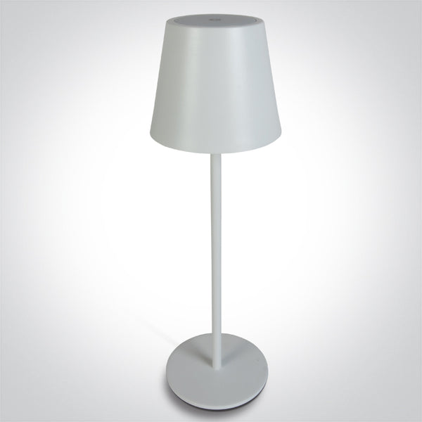 One Light 61082B/W/W WHITE 3,5W WW TABLE LAMP RECHARGEABLE USB IP54 DIMMABLE