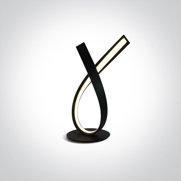 One Light 61086/B SAND BLACK LED TABLE LAMP 12W WW IP20 230V