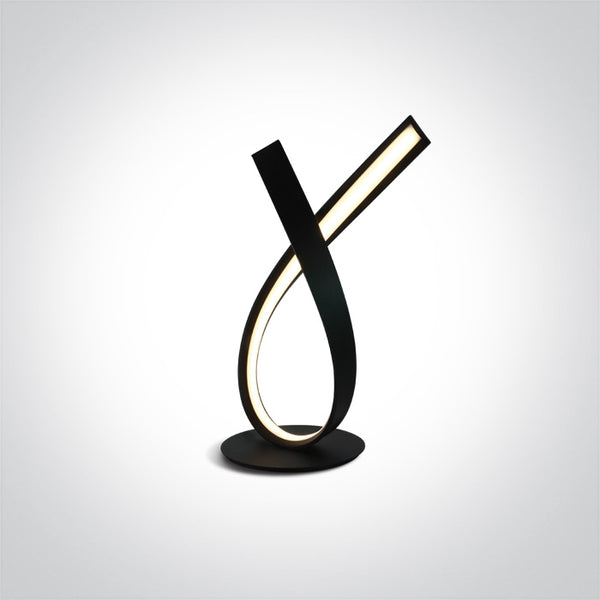 One Light 61086/B SAND BLACK LED TABLE LAMP 12W WW IP20 230V