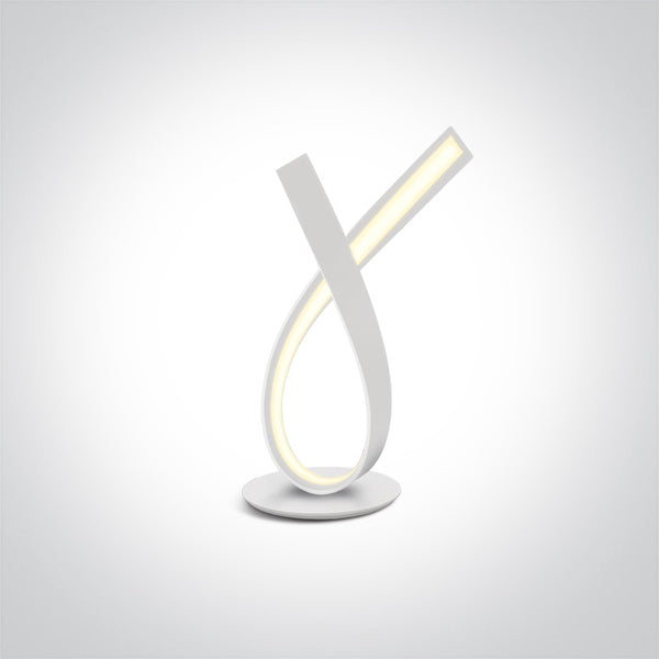 One Light 61086/W SAND WHITE LED TABLE LAMP 12W WW IP20 230V