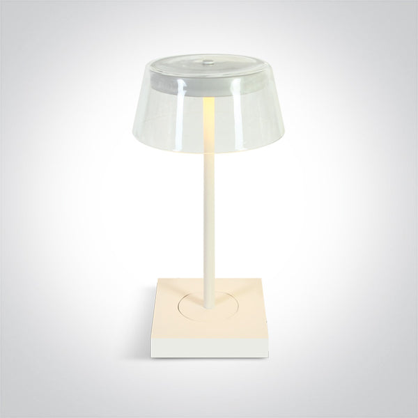 One Light 61090/W WHITE 2,5W TABLE LAMP RECHARGEABLE USB IP65 DIMMABLE