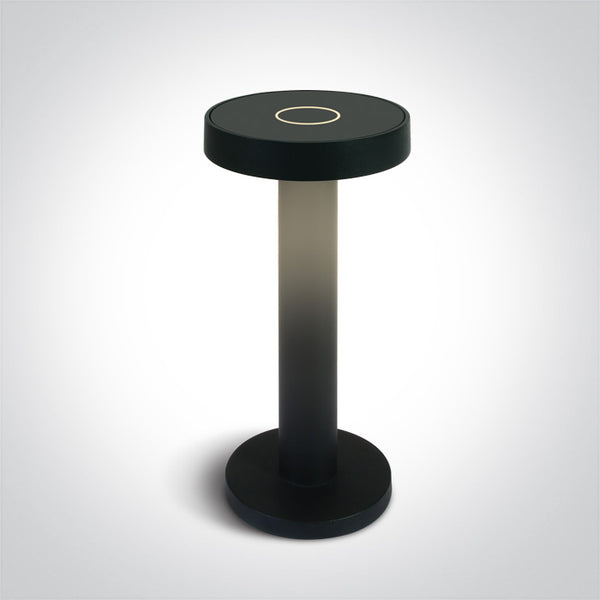 One Light 61092/B BLACK 2,5W TABLE LAMP RECHARGEABLE USB SOCKET IP65 DIMMABLE