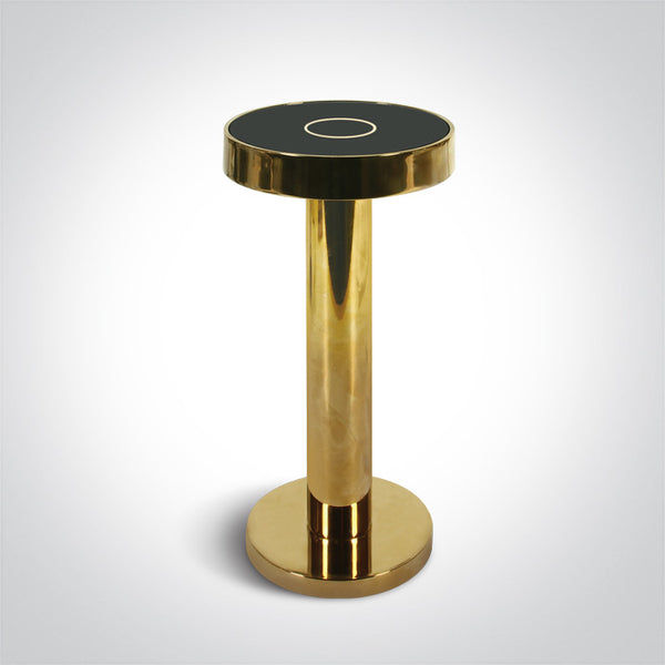 One Light 61092/GL GOLD 2,5W TABLE LAMP RECHARGEABLE USB SOCKET IP65 DIMMABLE