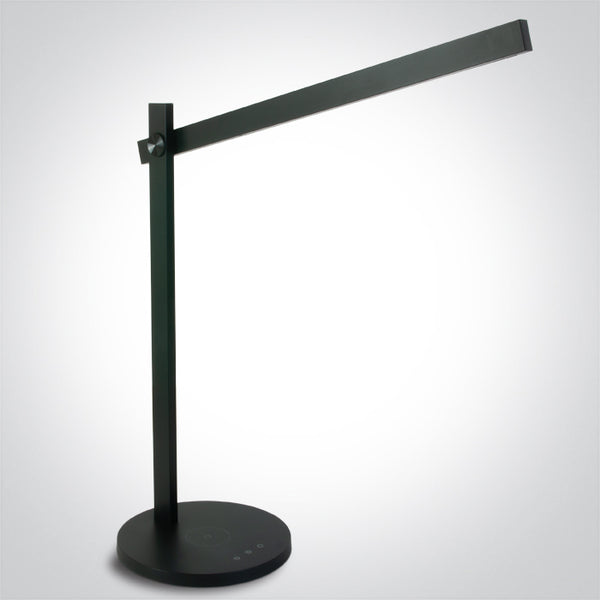 One Light 61108/B/V BLACK TABLE LAMP LED 5,5W CCTV DIMMABLE 230V EU PLUG