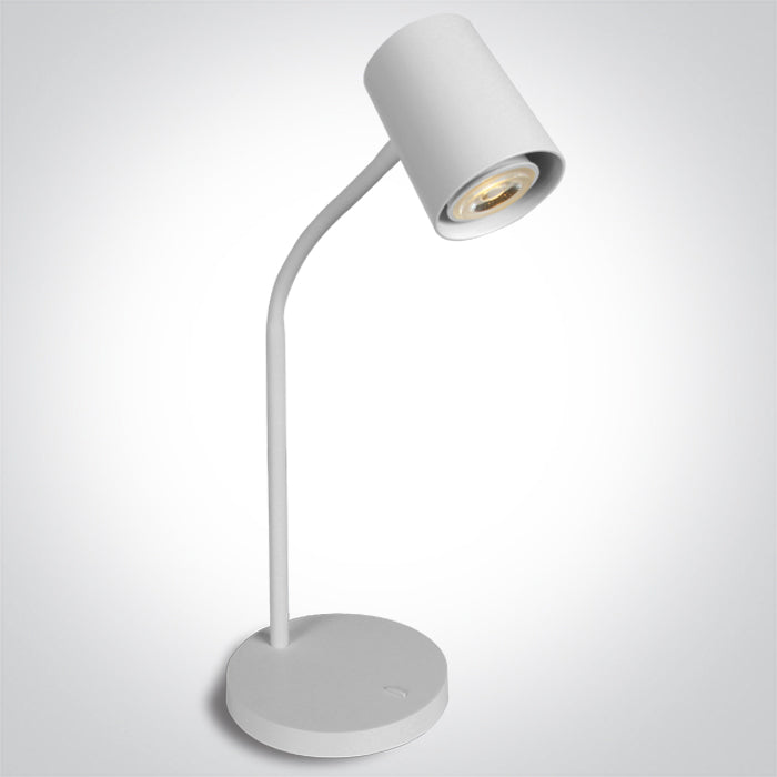 One Light 61110A/W WHITE TABLE LAMP GU10 10W EU PLUG