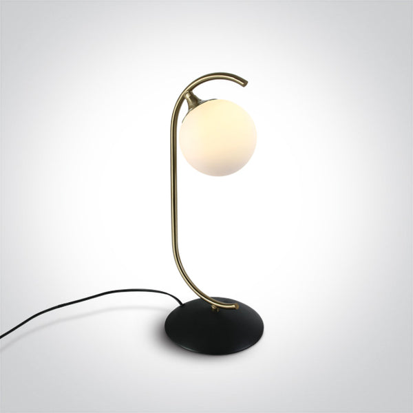 One Light 61116/BBS BRUSHED BRASS TABLE LAMP 9w G9 100-240v