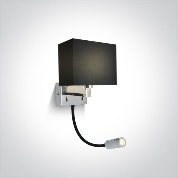 One Light 61122/C/W CHROME WALL LIGHT LED 3W WW + 8W E14 230v