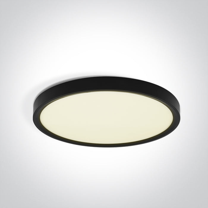 One Light 62006A/B/V BLACK PLAFO 24W CCTV IP20 230V