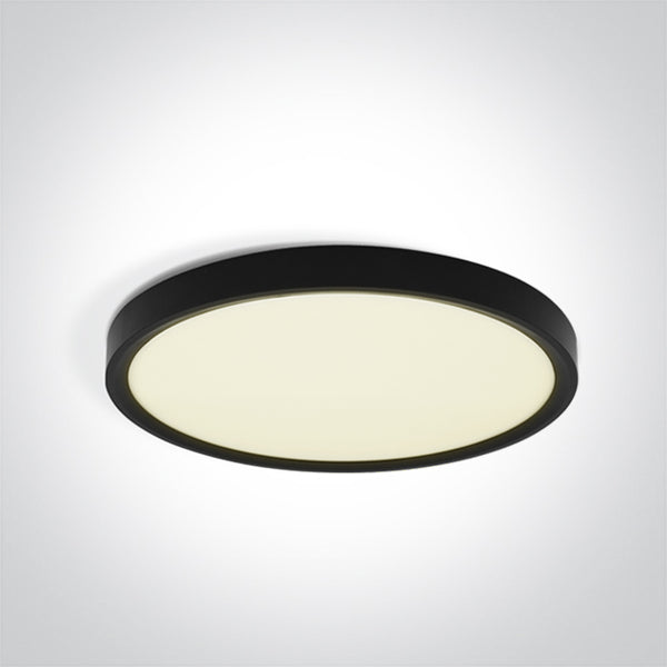 One Light 62006A/B/V BLACK PLAFO 24W CCTV IP20 230V