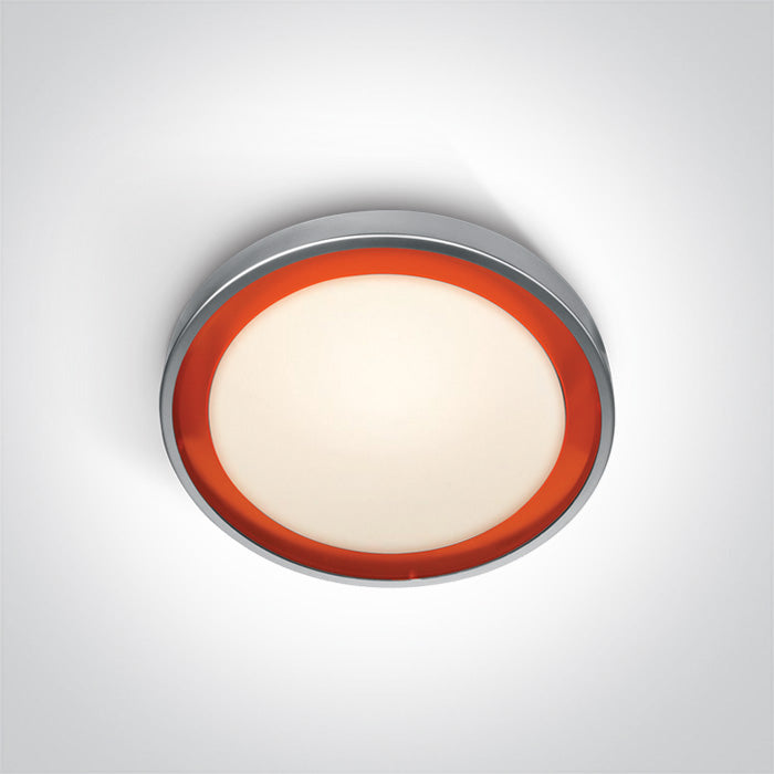 One Light 62010/G/OR GREY LED 11W ORANGE RING 230v
