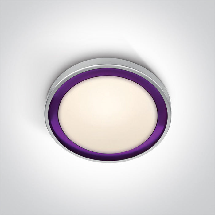 One Light 62010/G/V GREY LED 11W VIOLET RING 230v