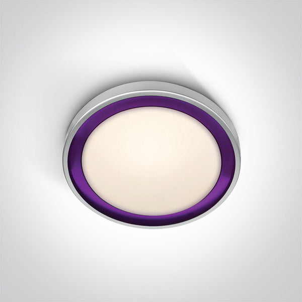 One Light 62010/G/V GREY LED 11W VIOLET RING 230v