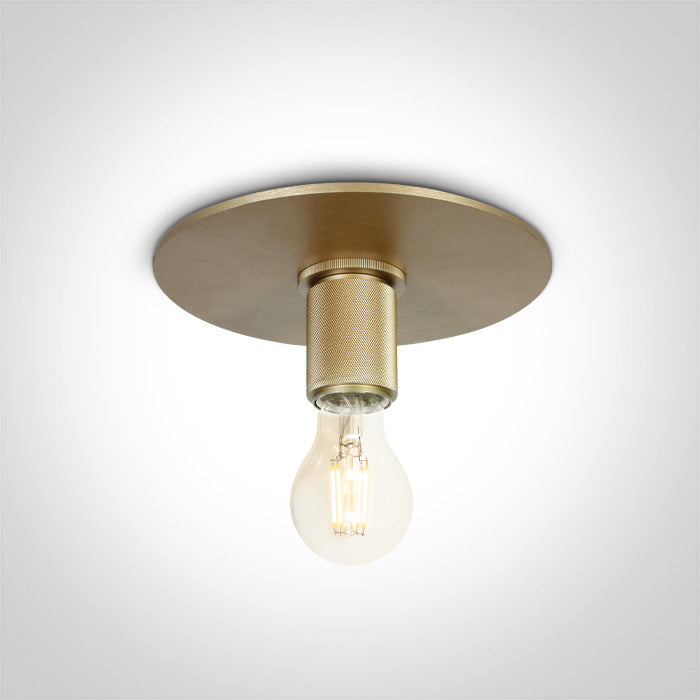 One Light 62120/BBS BRUSHED BRASS SURFACE/RECESSED E27 12W IP20