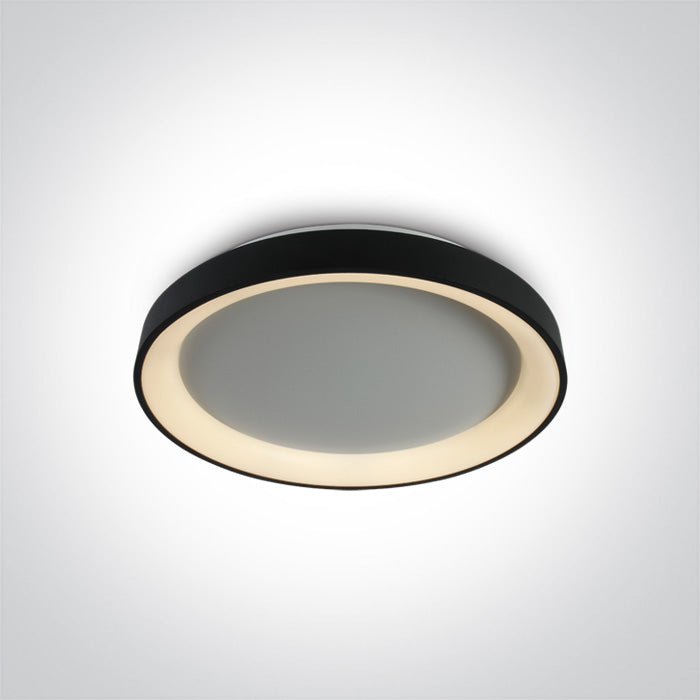 One Light 62130L/B/V BLACK PLAFO LED 30W CCTV IP20 230V DIMMABLE