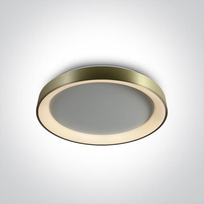 One Light 62130L/BBS/V BRUSHED BRASS PLAFO LED 30W CCTV IP20 230V DIMMABLE