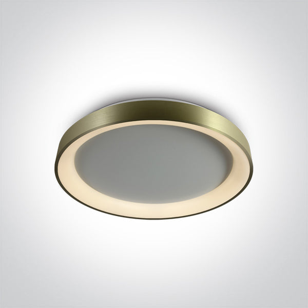 One Light 62130L/BBS/V BRUSHED BRASS PLAFO LED 30W CCTV IP20 230V DIMMABLE