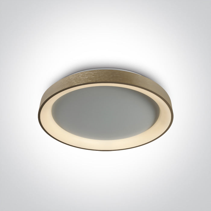 One Light 62130L/BGL/V BRUSHED GOLD PLAFO LED 30W CCTV IP20 230V DIMMABLE