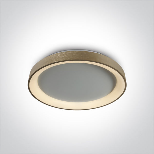 One Light 62130L/BGL/V BRUSHED GOLD PLAFO LED 30W CCTV IP20 230V DIMMABLE