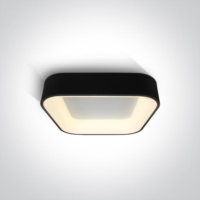 One Light 62132NA/B/V BLACK SQUARE PLAFO LED 38W CCTV IP20 230V DIMMABLE