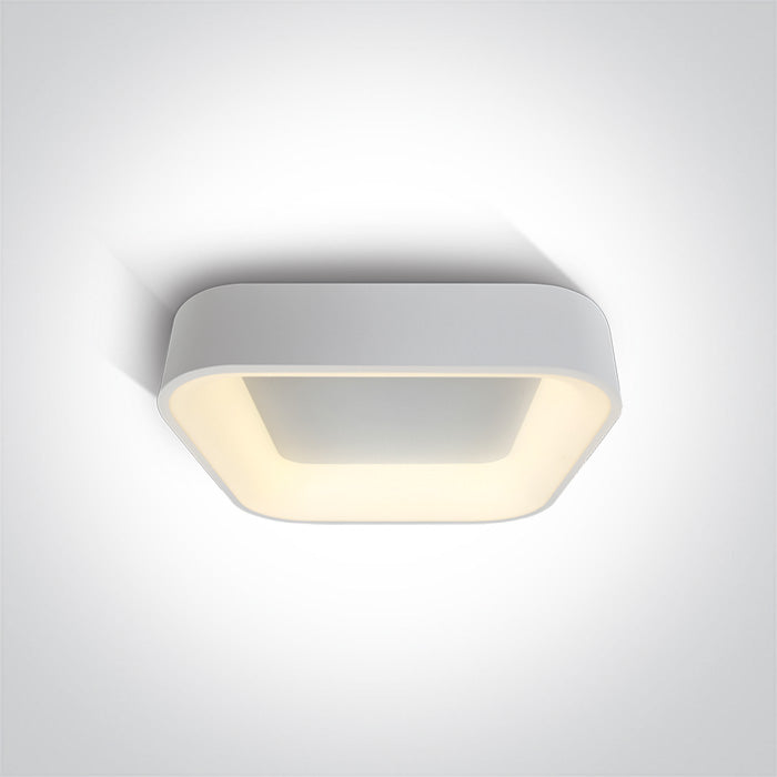 One Light 62132NA/W/W WHITE SQUARE PLAFO LED 38W WW IP20 230V