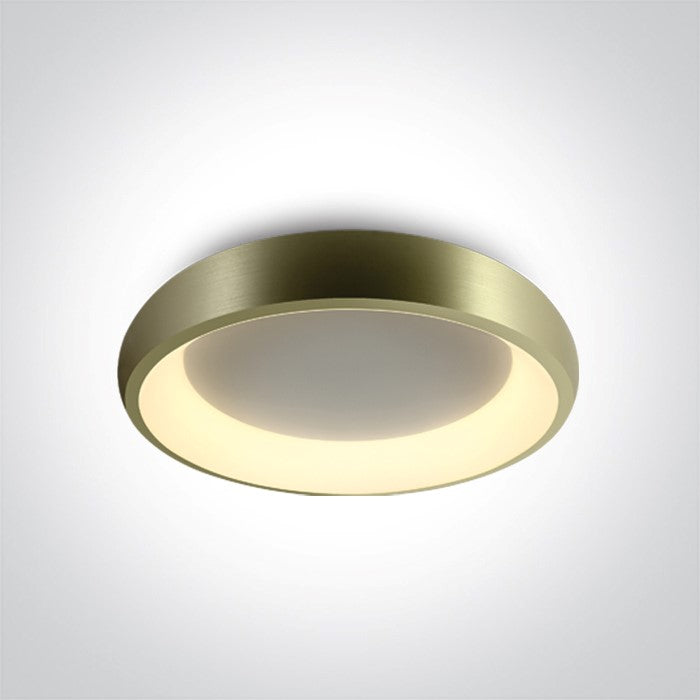 One Light 62134N/BBS/V BRUSHED BRASS PLAFO LED 30W CCTV IP20 230V DIMMABLE