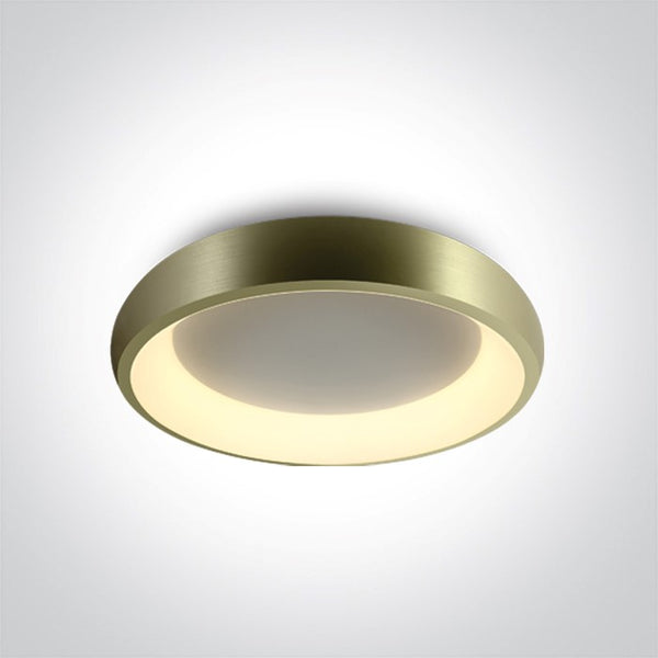 One Light 62134N/BBS/V BRUSHED BRASS PLAFO LED 30W CCTV IP20 230V DIMMABLE