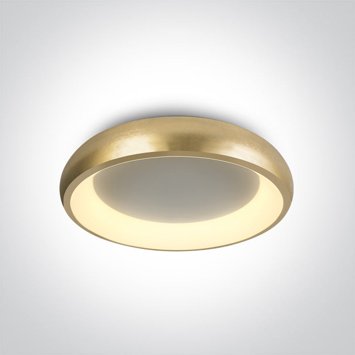 One Light 62134N/BGL/V BRUSHED GOLD PLAFO LED 30W CCTV IP20 230V DIMMABLE
