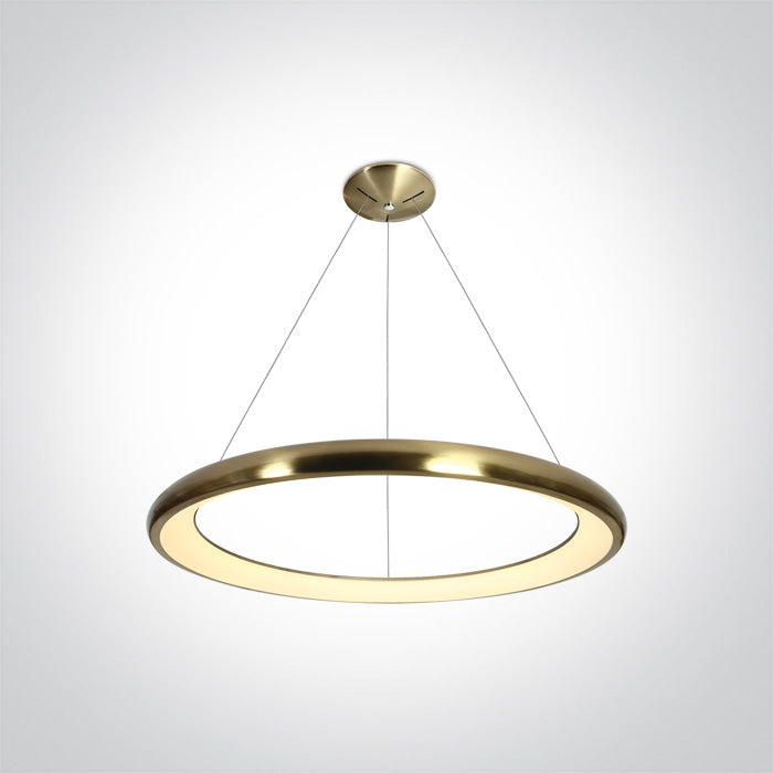 One Light 62144NB/BBS/W BRUSHED BRASS PENDANT LED 50W WW IP20 230V