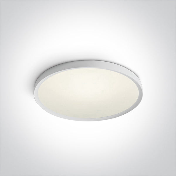 One Light 62152/W/C WHITE SUPER SLIM ROUND LED PLAFO 40W CW IP20 230V