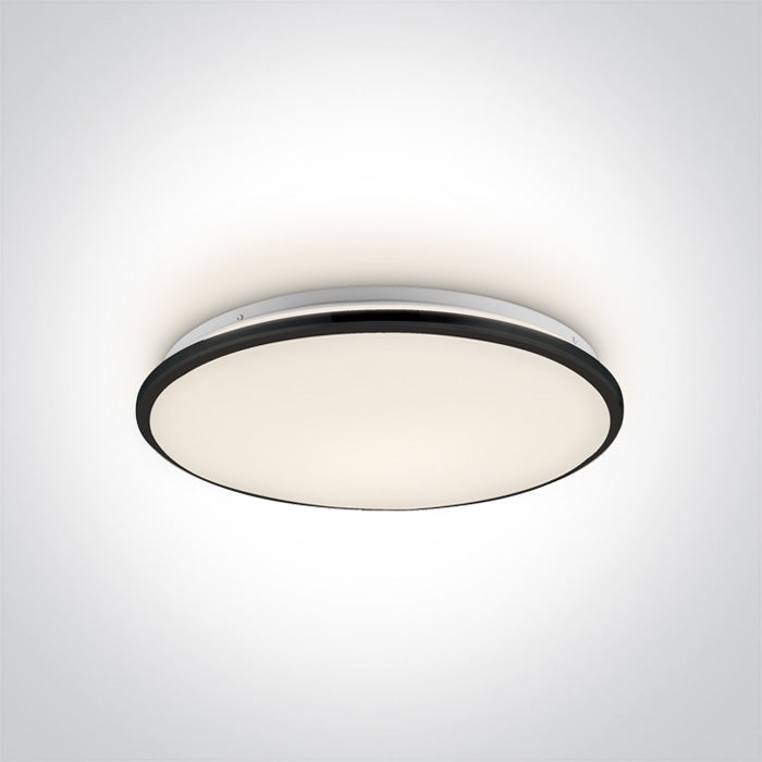 One Light 62154/B/W BLACK LED PLAFO 24W WW IP20 230V