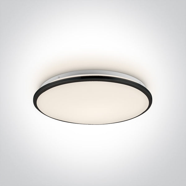 One Light 62154/B/W BLACK LED PLAFO 24W WW IP20 230V