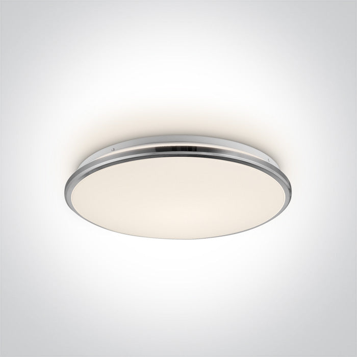 One Light 62154/C/W CHROME LED PLAFO 24W WW IP20 230V