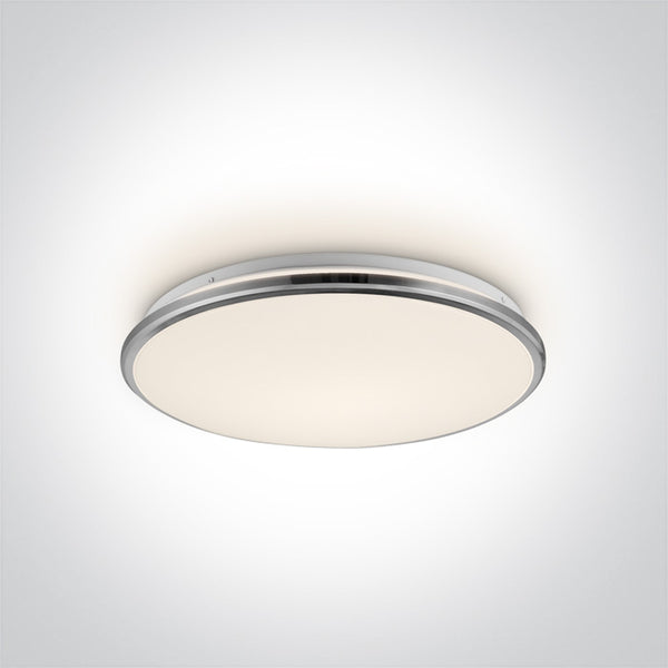 One Light 62154/C/W CHROME LED PLAFO 24W WW IP20 230V