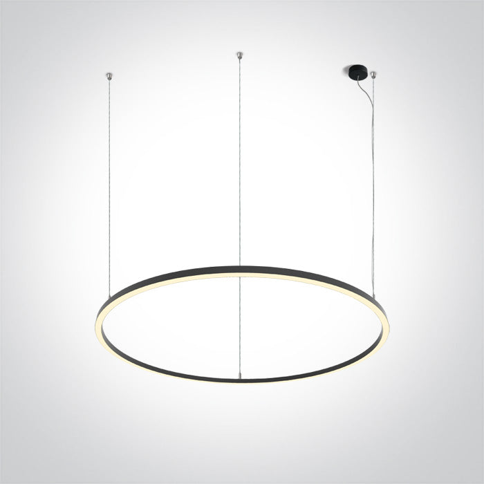 One Light 62156C/B/W BLACK PENDANT LED 65W WW IP20 230V