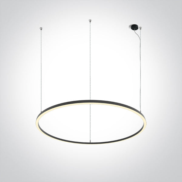 One Light 62156C/B/W BLACK PENDANT LED 65W WW IP20 230V