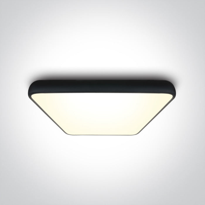One Light 62160A/B/W BLACK SQUARE PLAFO LED 62W WW IP20 230V